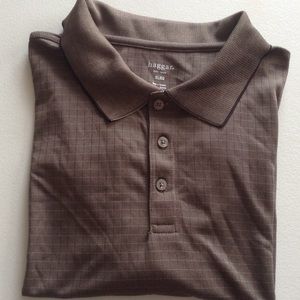 Haggar Brown Polo Short Sleeve Shirt Size XL